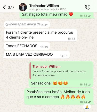 Resultado aluno Personal Online Pro